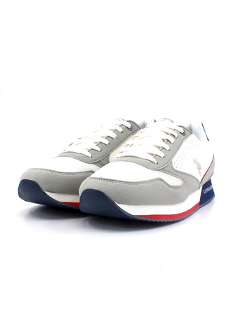 U.S. POLO ASSN. Sneaker Uomo White Blue NOBIL003 - Sandrini Calzature e Abbigliamento