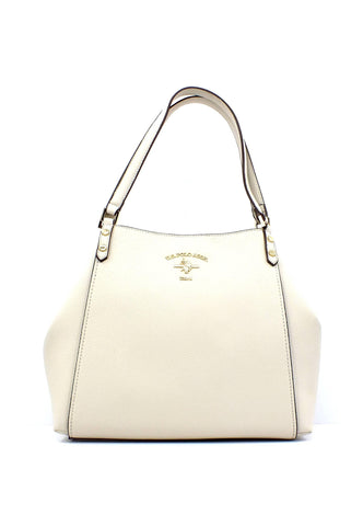 U.S. POLO ASSN. Stanford Borsa Shopping Off White BEUSS5926WVP802 - Sandrini Calzature e Abbigliamento
