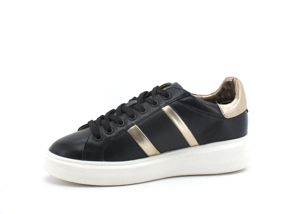 U.S. POLO Sneaker Leather Black Gold CARDI001 - Sandrini Calzature e Abbigliamento