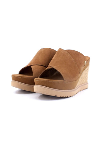 UGG About Slide Ciabatta Zeppa Donna Chestnut W1139291 - Sandrini Calzature e Abbigliamento