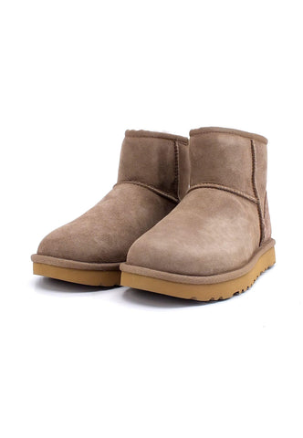 UGG Classic Mini II Stivaletto Pelo Donna Beige Caribou W1016222 - Sandrini Calzature e Abbigliamento