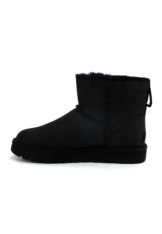 UGG Classic Mini Leather Stivaletto Pelle Donna Black W1016558 - Sandrini Calzature e Abbigliamento