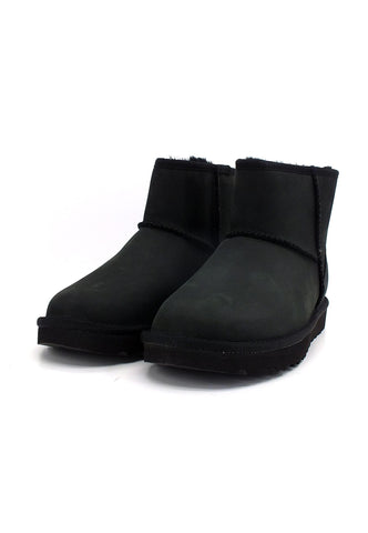 UGG Classic Mini Leather Stivaletto Pelle Donna Black W1016558 - Sandrini Calzature e Abbigliamento