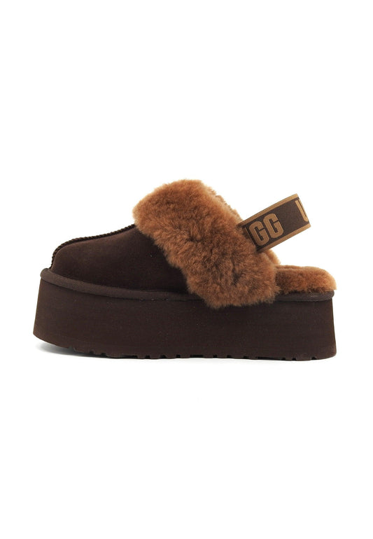 UGG Funkette Ciabatta Pelo Donna Burnt Cedar W1113474 - Sandrini Calzature e Abbigliamento