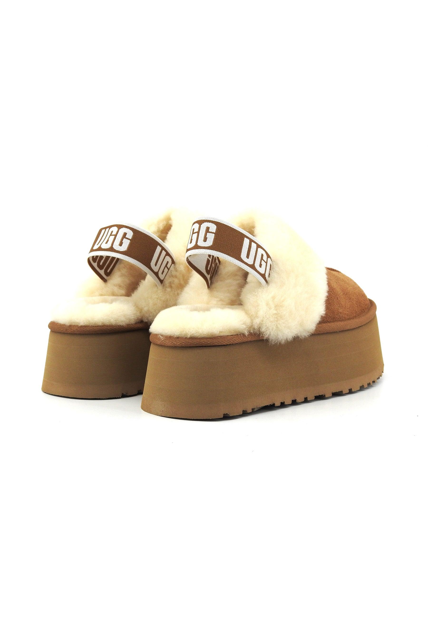 UGG Funkette Ciabatta Pelo Donna Chestnut W1113474 - Sandrini Calzature e Abbigliamento