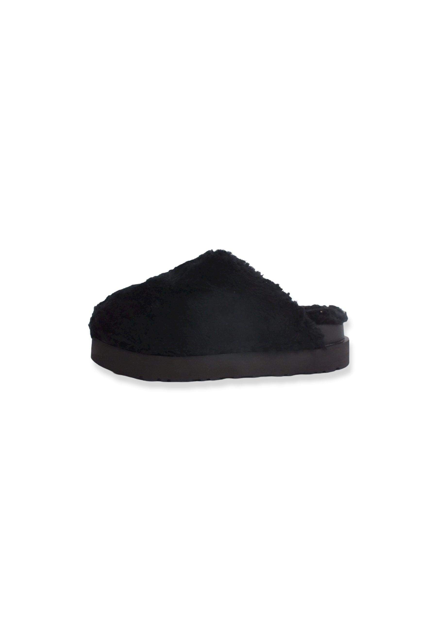 UGG Fuzz Sugar Slide Ciabatta Pelo Donna Black W1135132 - Sandrini Calzature e Abbigliamento