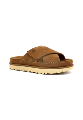 UGG Goldenstar Cross Slide Ciabatta Donna Chestnut W1137910 - Sandrini Calzature e Abbigliamento