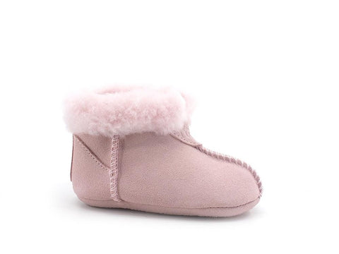 UGG I Gojee Stivaletto Kids Pelo Seashell Pink Suede 1121048I - Sandrini Calzature e Abbigliamento