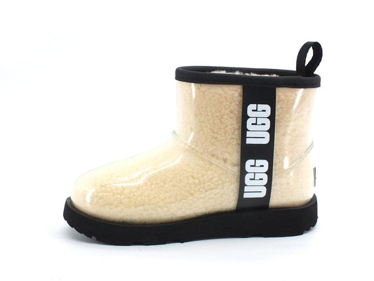 UGG Kids Classic Clear Mini II Stivaletto Pelo Natural Black K1112386K - Sandrini Calzature e Abbigliamento