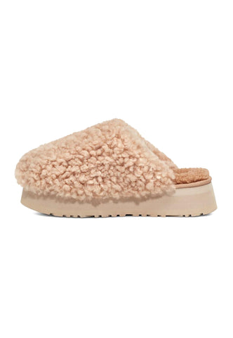 UGG Maxi Curly Plafform Ciabatta Pelo Donna Sand W1133171 - Sandrini Calzature e Abbigliamento