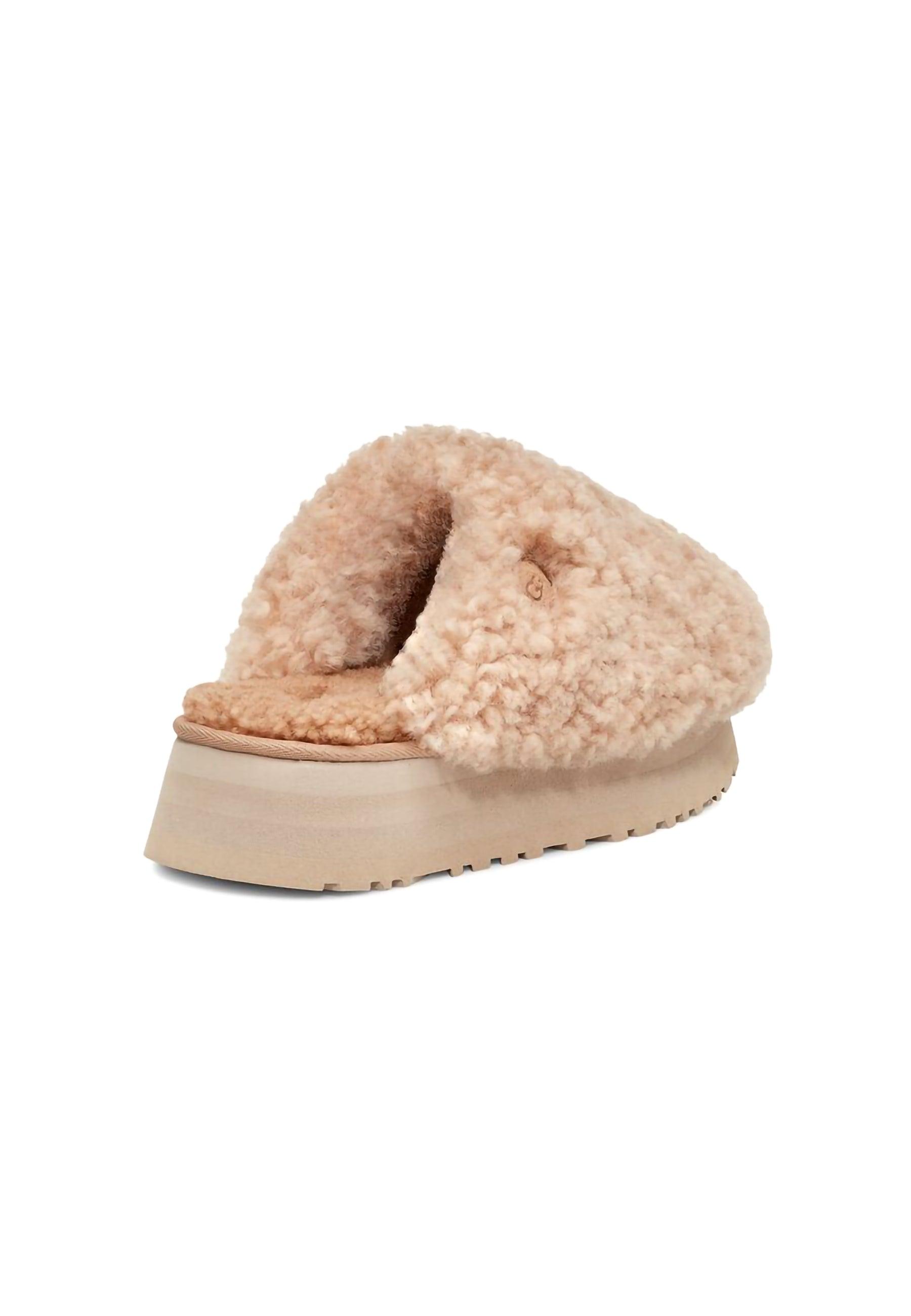 UGG Maxi Curly Plafform Ciabatta Pelo Donna Sand W1133171 - Sandrini Calzature e Abbigliamento