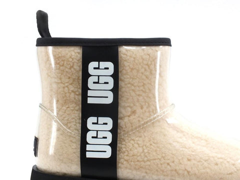 UGG W Classic Clear Mini Stivaletto Natural Black W1113190 - Sandrini Calzature e Abbigliamento