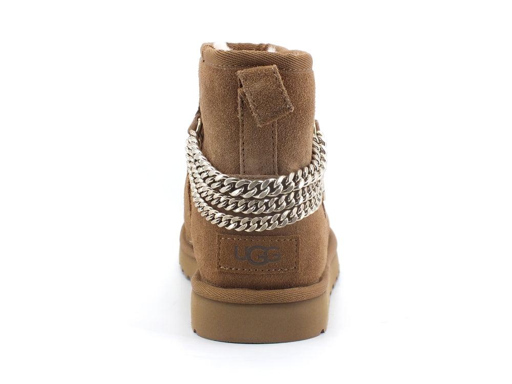 UGG W Classic Mini Chains Stivaletto Pelo Chestnut W1123668 - Sandrini Calzature e Abbigliamento