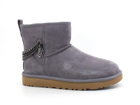 UGG W Classic Mini Chains Stivaletto Pelo Shade Grey W1123668 - Sandrini Calzature e Abbigliamento