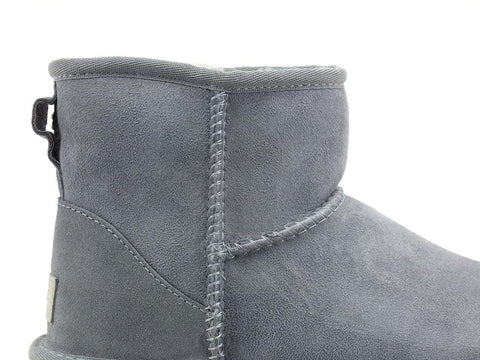 UGG W Classic Mini II Stivaletto Pelo Beige Grey Ash Fog W1016222 - Sandrini Calzature e Abbigliamento