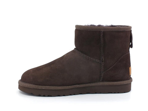 UGG W Classic Mini II Stivaletto Pelo Chocolate W1016222 - Sandrini Calzature e Abbigliamento