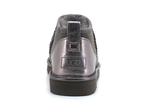 UGG W Classic Ultra Mini Shine Stivaletto Pelo Charcoal W1123634 - Sandrini Calzature e Abbigliamento
