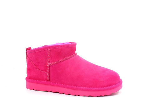 UGG W Classic Ultra Mini Shine Stivaletto Pelo Taffy Pink W1129311 - Sandrini Calzature e Abbigliamento