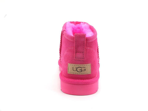 UGG W Classic Ultra Mini Shine Stivaletto Pelo Taffy Pink W1129311 - Sandrini Calzature e Abbigliamento