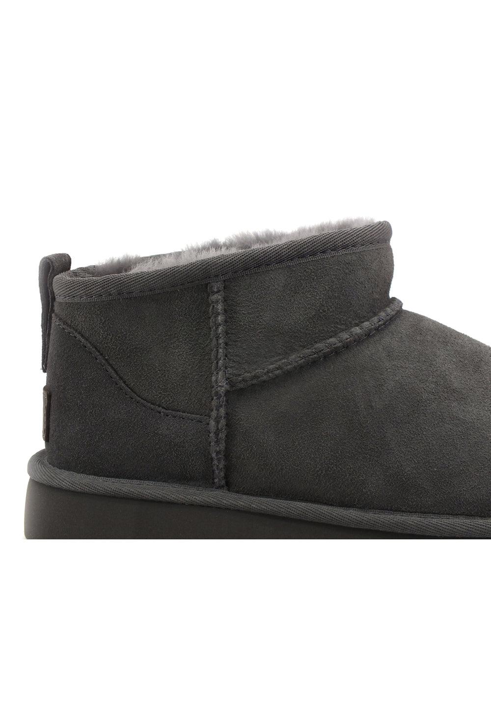 UGG W Classic Ultra Mini Stivaletto Pelo Donna Grey W1116109 - Sandrini Calzature e Abbigliamento
