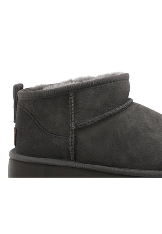 UGG W Classic Ultra Mini Stivaletto Pelo Donna Grey W1116109 - Sandrini Calzature e Abbigliamento