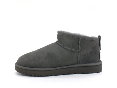 UGG W Classic Ultra Mini Stivaletto Pelo Grey W1116109 - Sandrini Calzature e Abbigliamento