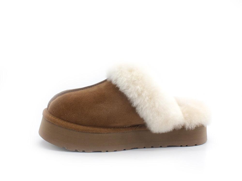 UGG W Disquette Ciabatta Slipper Chestnut W1122550 - Sandrini Calzature e Abbigliamento