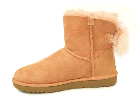 UGG W Fluff Bow Mini Suntan 1094967 W - Sandrini Calzature e Abbigliamento