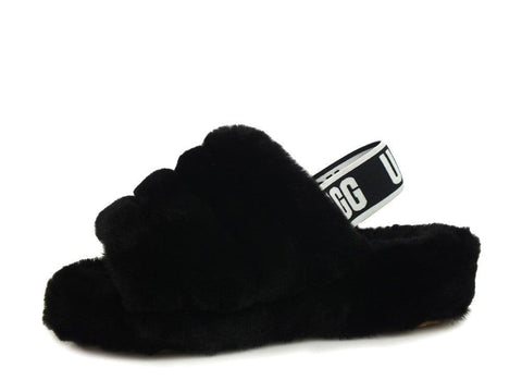 UGG W Fuff Yeah Slide Black 1095119 W - Sandrini Calzature e Abbigliamento