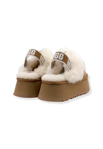 UGG W Funkette Ciabatta Pelo Donna Marrone Chestnut W1113474 - Sandrini Calzature e Abbigliamento