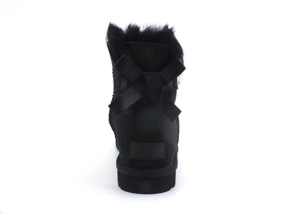 UGG W Mini Bailey Bow II Stivaletto Pelo Black W1016501 - Sandrini Calzature e Abbigliamento