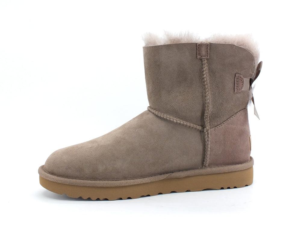 UGG W Mini Bailey Bow II Stivaletto Pelo Caribou W1016501 - Sandrini Calzature e Abbigliamento