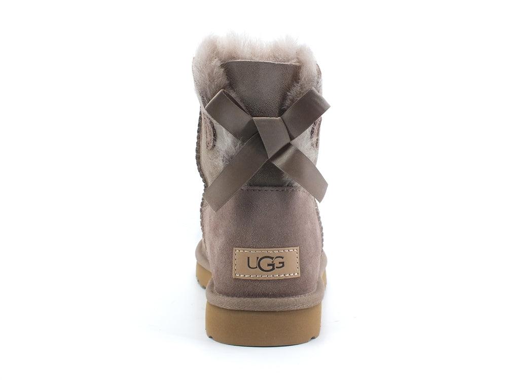 UGG W Mini Bailey Bow II Stivaletto Pelo Caribou W1016501 - Sandrini Calzature e Abbigliamento