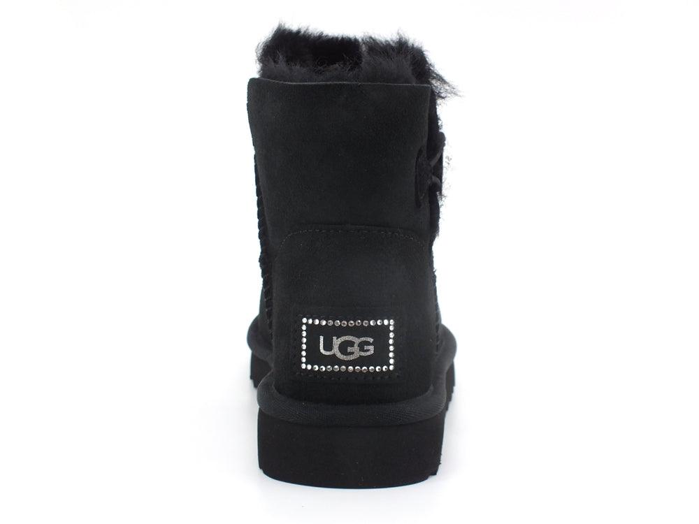 UGG W Mini Bailey Button Bling Stivaletto Gioiello Black W1016554 - Sandrini Calzature e Abbigliamento