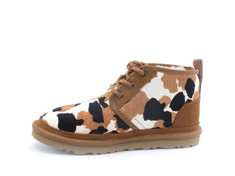 UGG W Neumel Cow Print Stivaletto Pelo Chestnut W1122152 - Sandrini Calzature e Abbigliamento