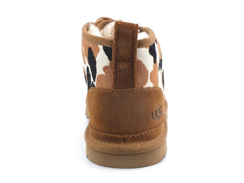 UGG W Neumel Cow Print Stivaletto Pelo Chestnut W1122152 - Sandrini Calzature e Abbigliamento