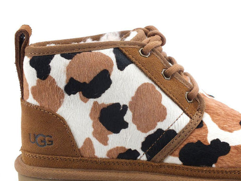 UGG W Neumel Cow Print Stivaletto Pelo Chestnut W1122152 - Sandrini Calzature e Abbigliamento