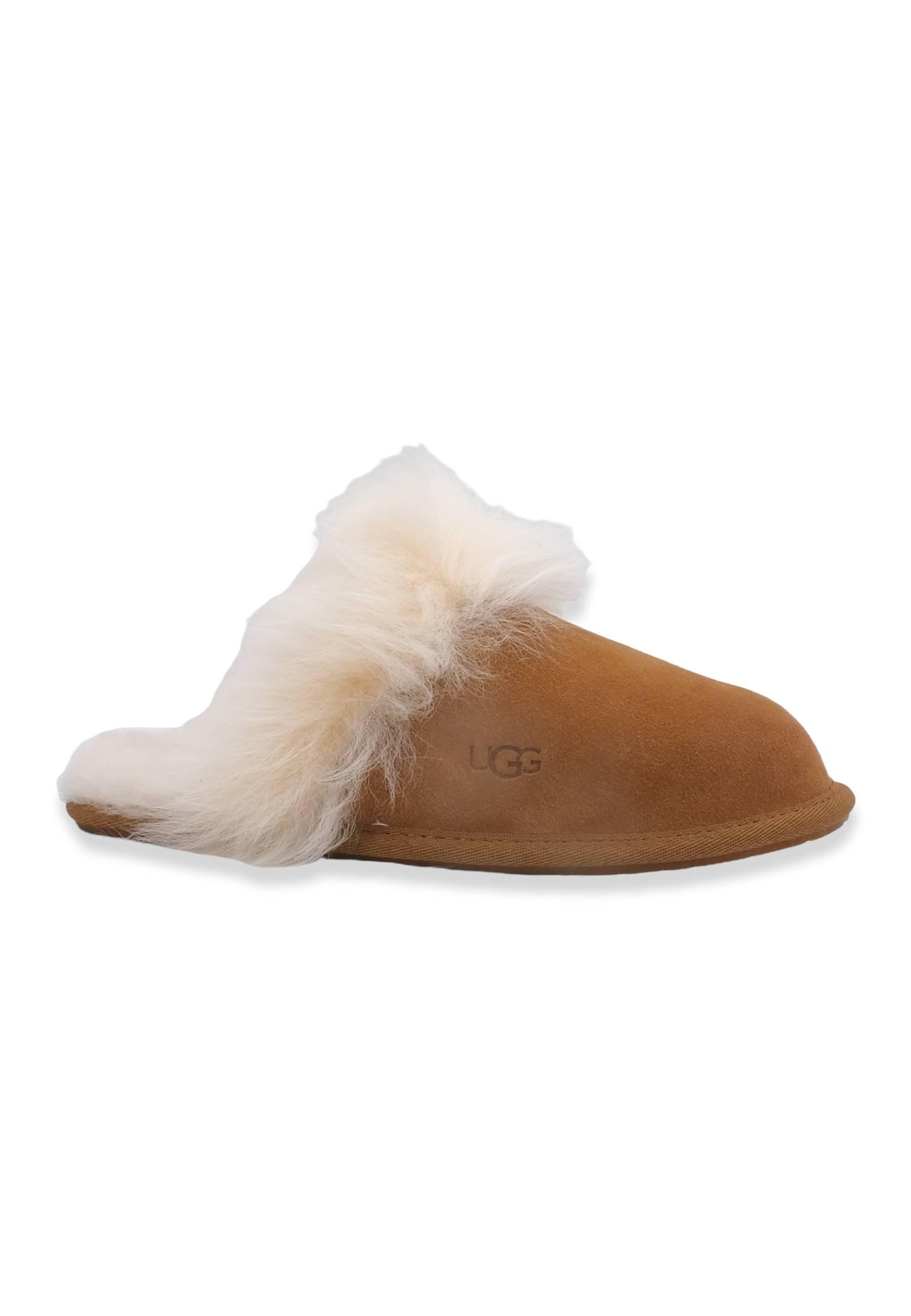 UGG W Scuff Sis Ciabatta Pelo Donna Marrone Chestnut W1122750 - Sandrini Calzature e Abbigliamento