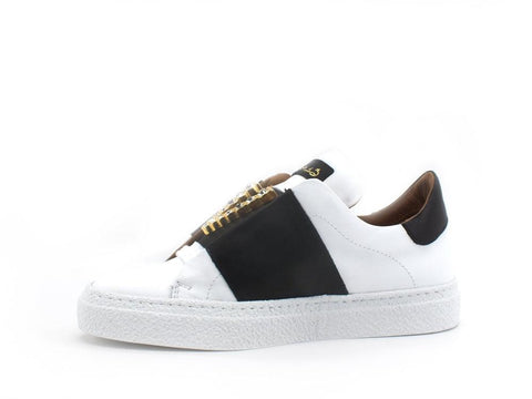 VIA ROMA 15 Saint Barth Sneaker V Strass Bianco Nero 3608 - Sandrini Calzature e Abbigliamento