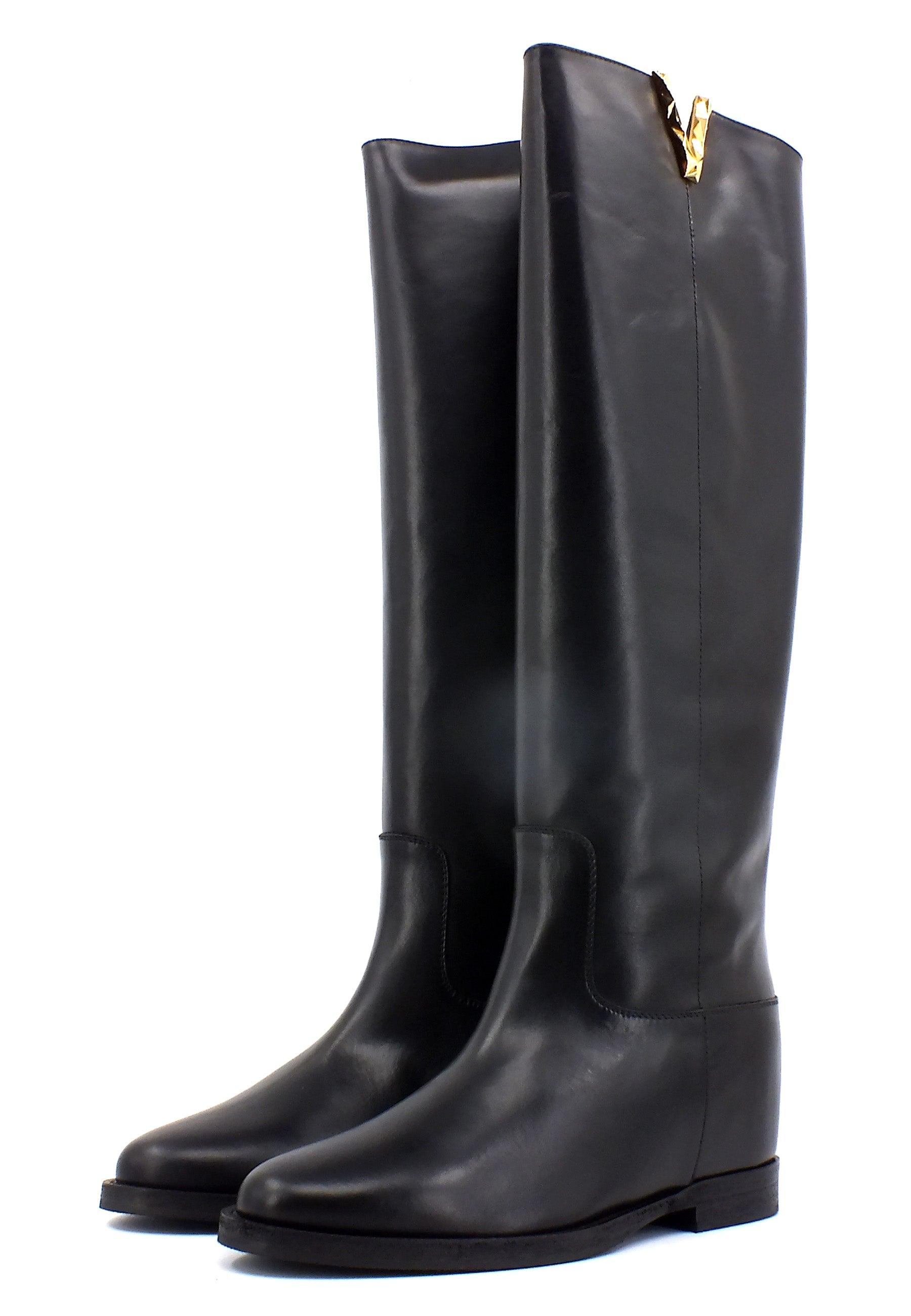 VIA ROMA 15 Santa Monica Stivale Donna Nero 4055 - Sandrini Calzature e Abbigliamento