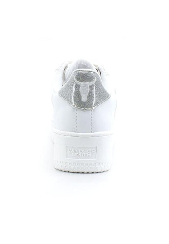 WINDSOR SMITH Sneaker Donna Ox Platform Glitter White Silver RICH - Sandrini Calzature e Abbigliamento