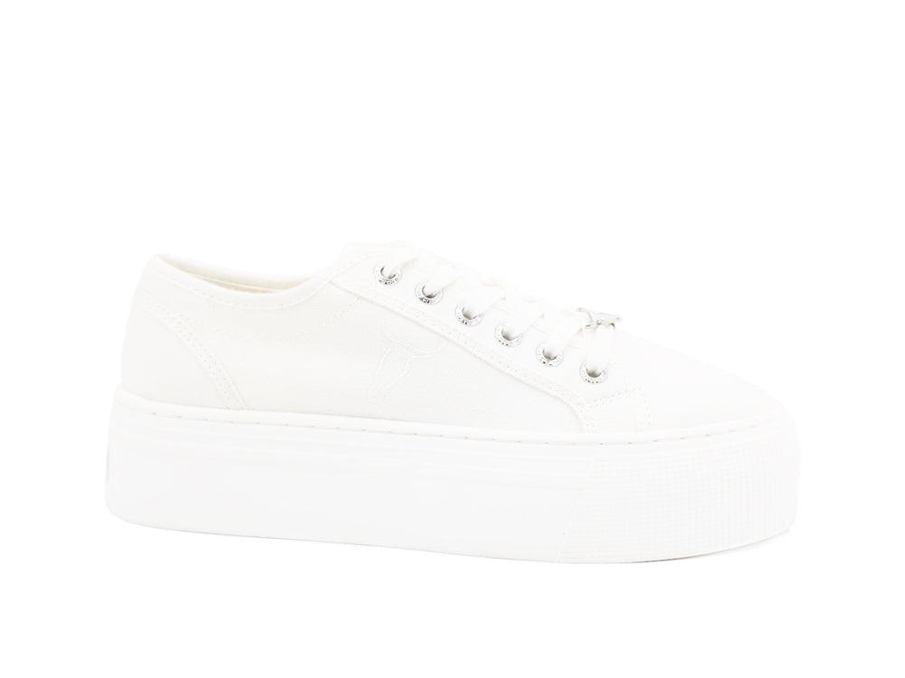 WINDSOR SMITH Sneaker Ox Platform Canvas White RUBY - Sandrini Calzature e Abbigliamento