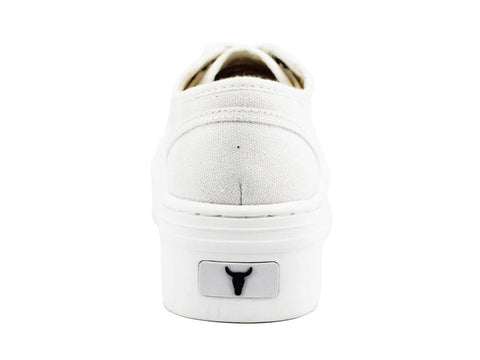 WINDSOR SMITH Sneaker Ox Platform Canvas White RUBY - Sandrini Calzature e Abbigliamento