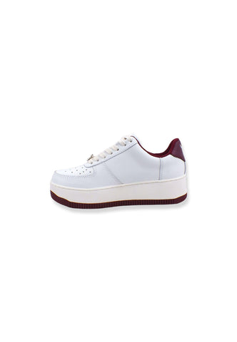 WINDSOR SMITH Sneaker Ox Platform Donna White Blackcherry RECHARGE - Sandrini Calzature e Abbigliamento