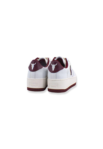 WINDSOR SMITH Sneaker Ox Platform Donna White Blackcherry RECHARGE - Sandrini Calzature e Abbigliamento