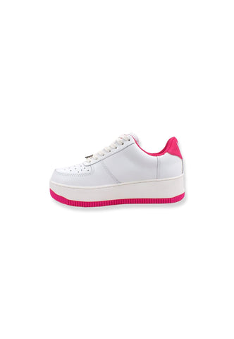 WINDSOR SMITH Sneaker Ox Platform Donna White Hot Pink RECHARGE - Sandrini Calzature e Abbigliamento