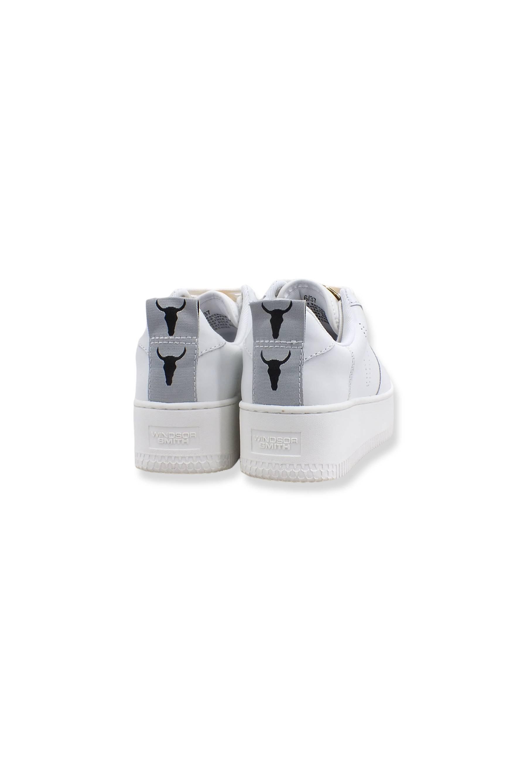 WINDSOR SMITH Sneaker Ox Platform Donna White RACERR - Sandrini Calzature e Abbigliamento