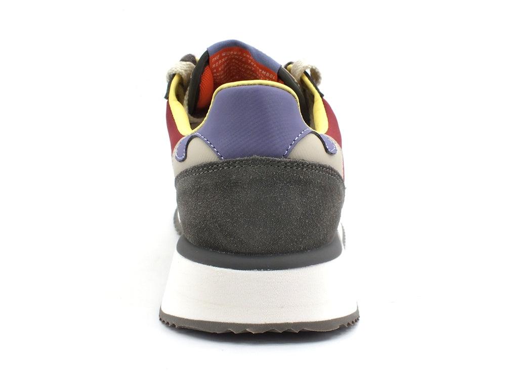 WUSHU Master Sneaker Running Suede Red Yellow Taupe M217 - Sandrini Calzature e Abbigliamento