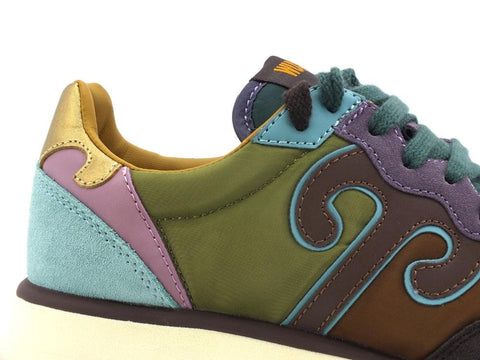 WUSHU Master Sneaker Running Verde Brown Azzurro M211 - Sandrini Calzature e Abbigliamento