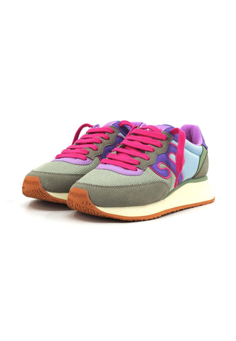 WUSHU Master Sport Sneaker Donna Azzurro Verde Viola MS302 - Sandrini Calzature e Abbigliamento